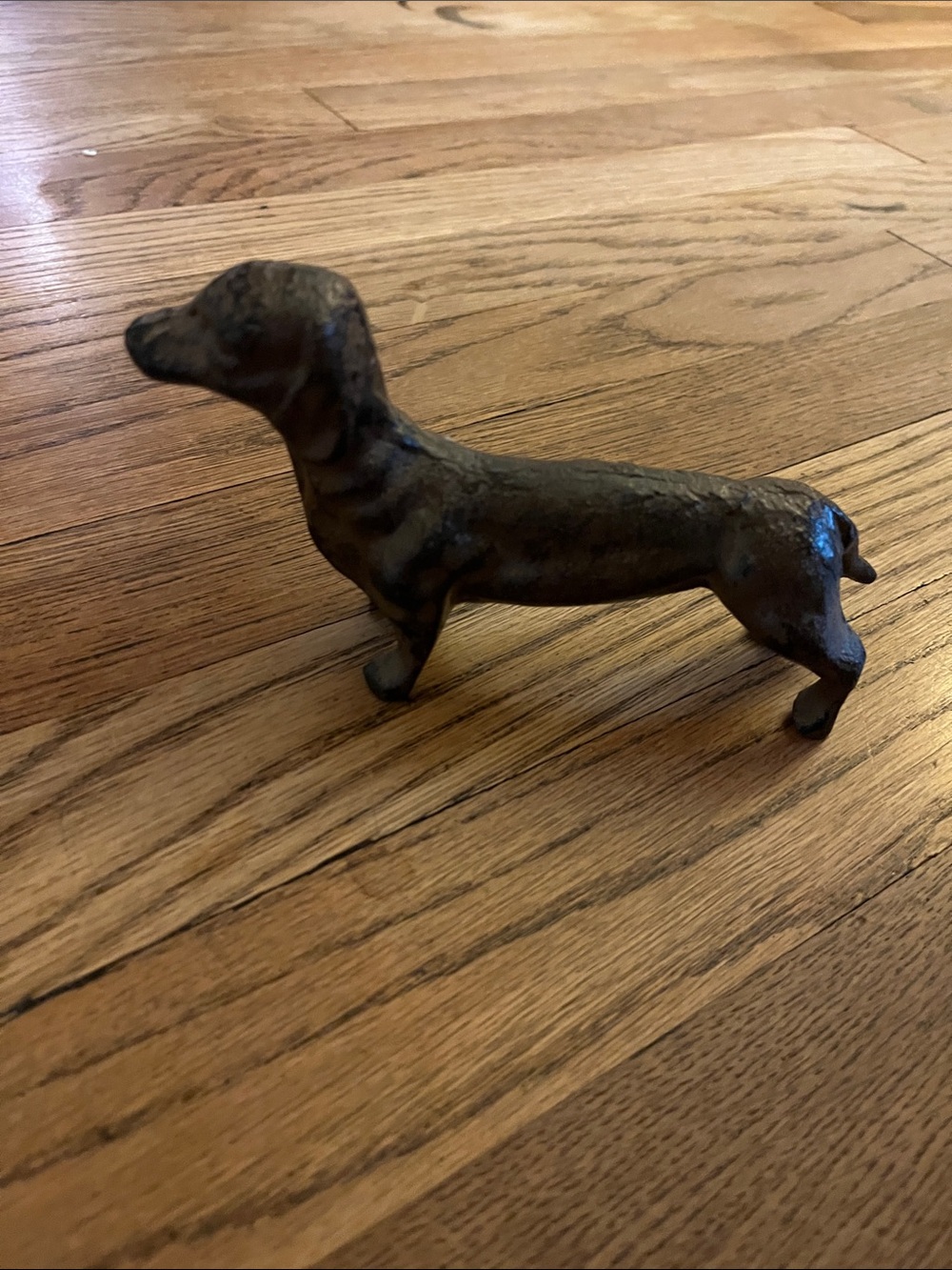 Cast Iron Dachshund Figurine - Brown